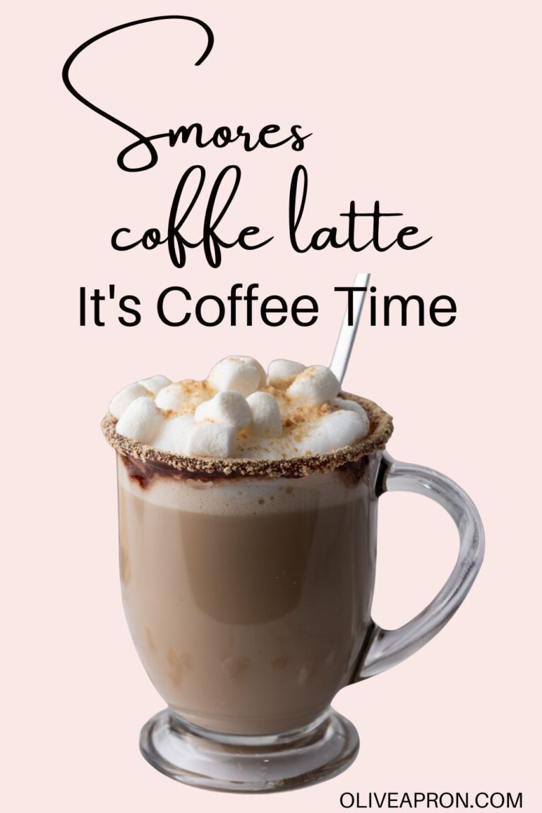 Smores coffee latte pink pin