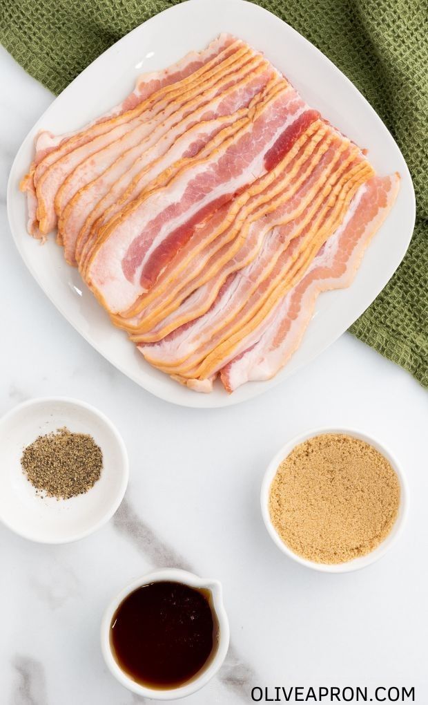 Candied bacon ingredients.