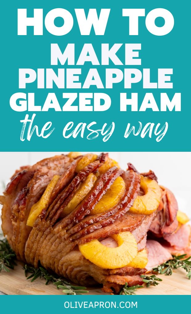 How to make pineapple glazed ham teal pin