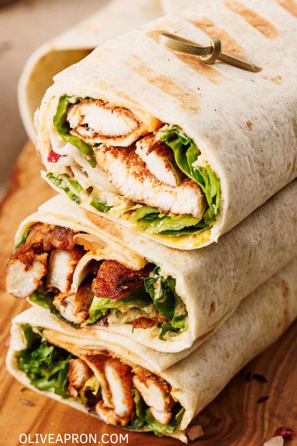 Chicken wraps rolled