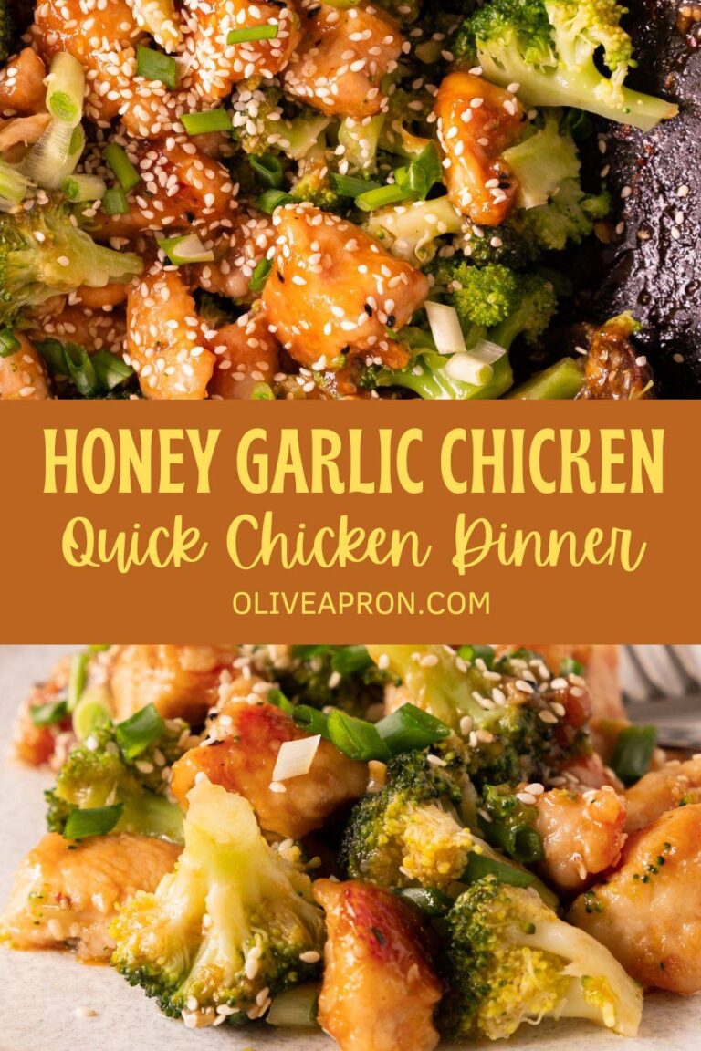 Honey garlic chicken close up