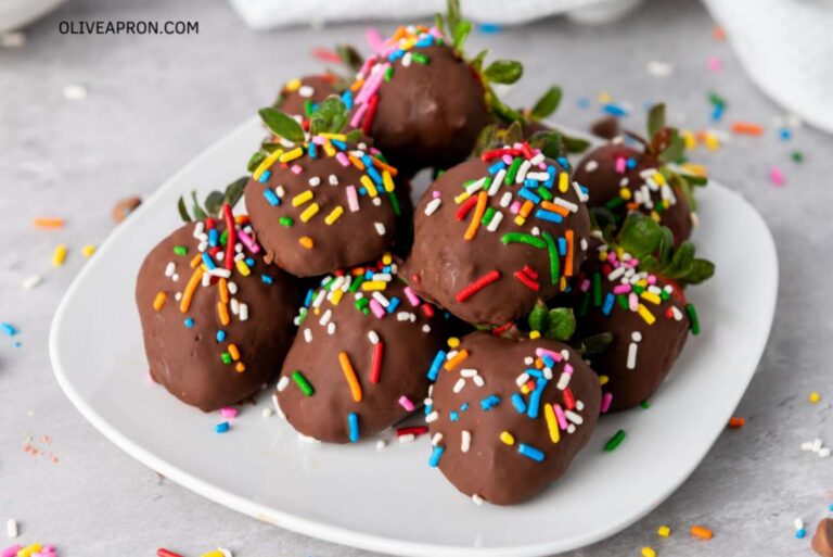 Chocolate Covered Strawberries on a Plate