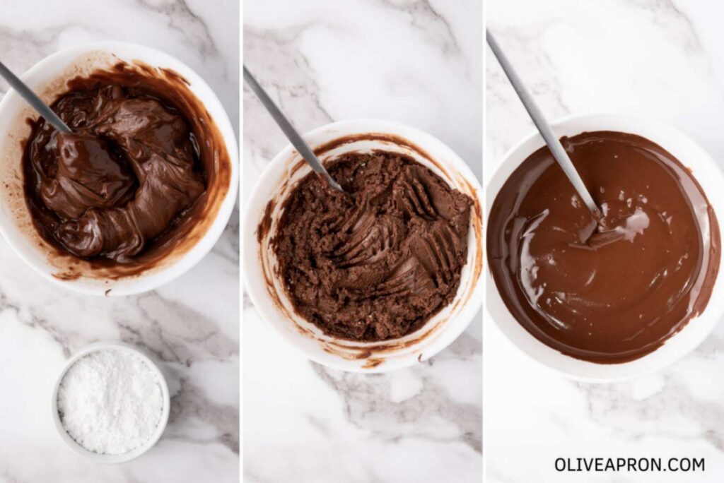 Melted chocolate bowls