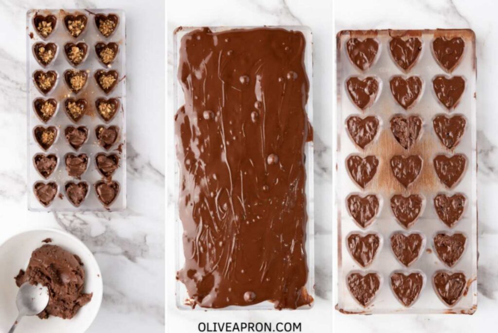 Nutella molds covered