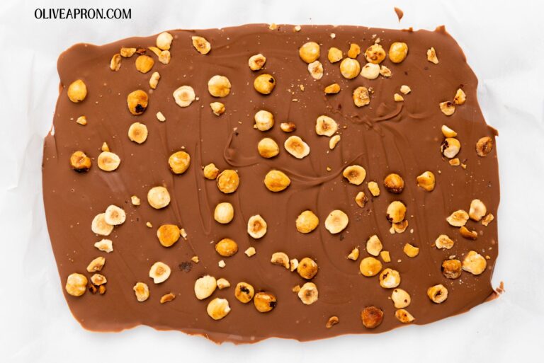Whole hazelnut chocolate bark