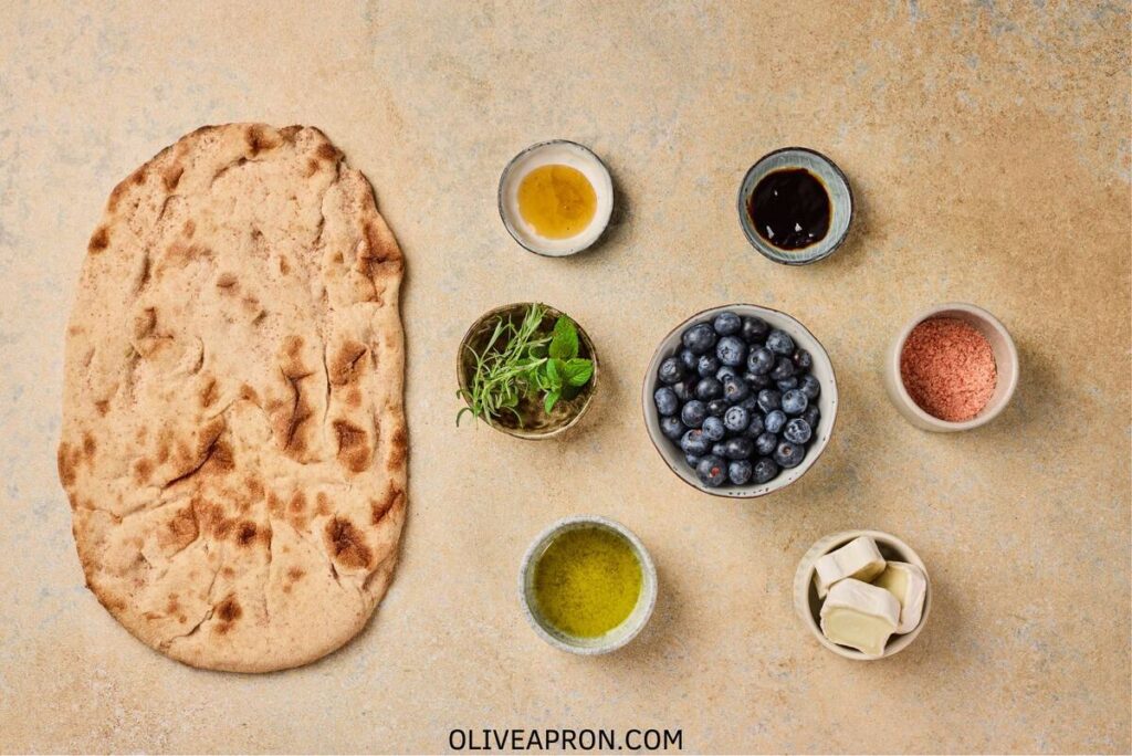 Blueberry goat cheese flatbread ingredients