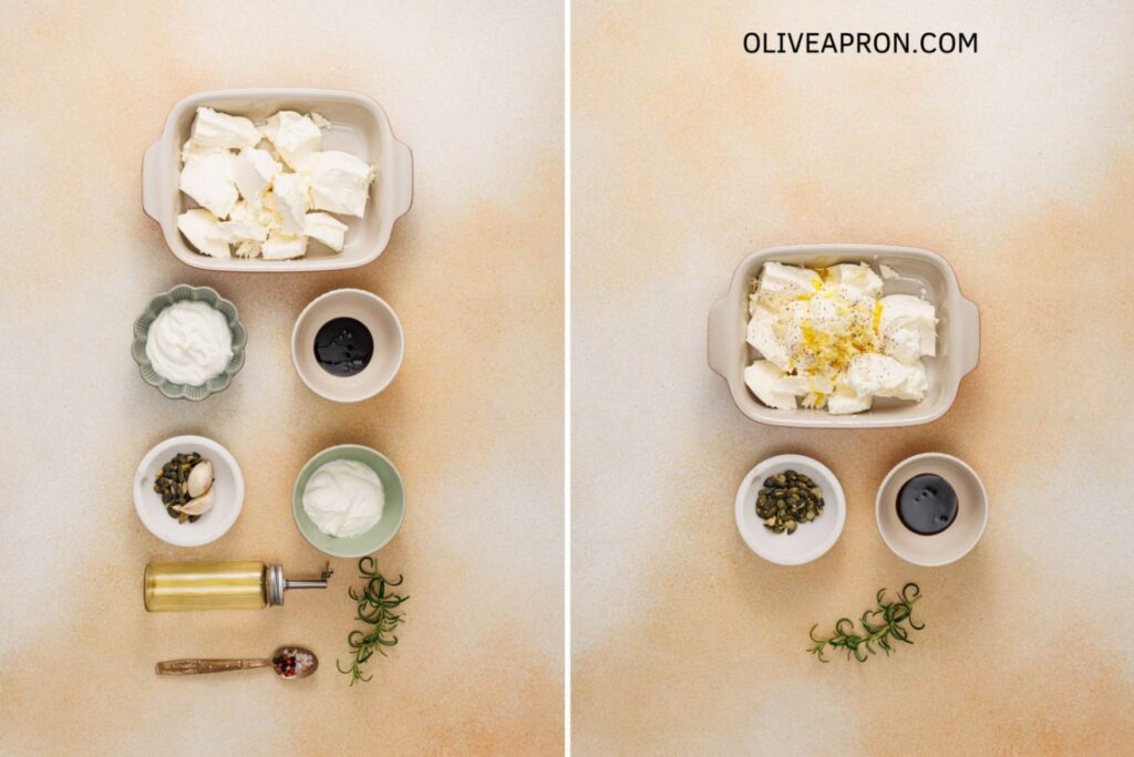 Mixing the ingredients in a bowl