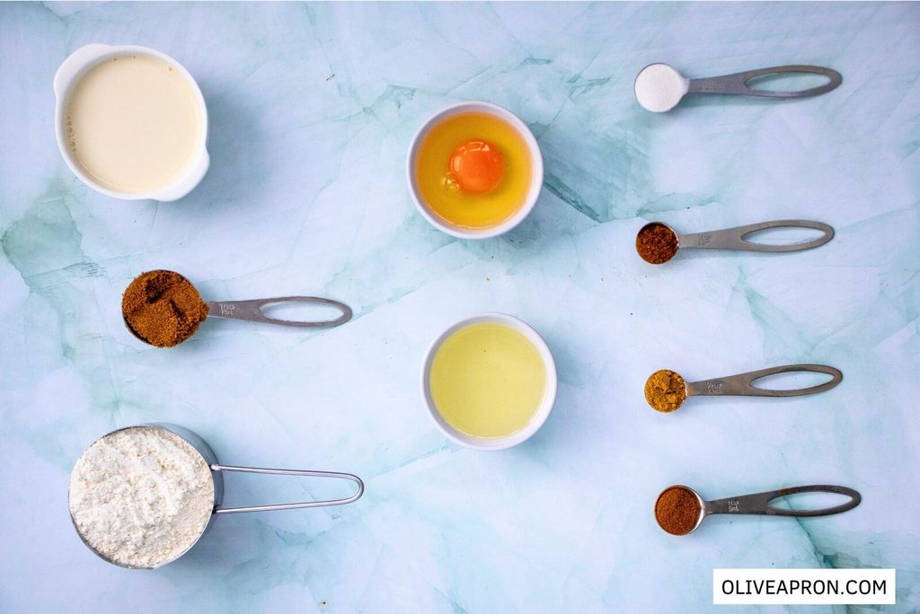 Gingerbread pancake ingredients
