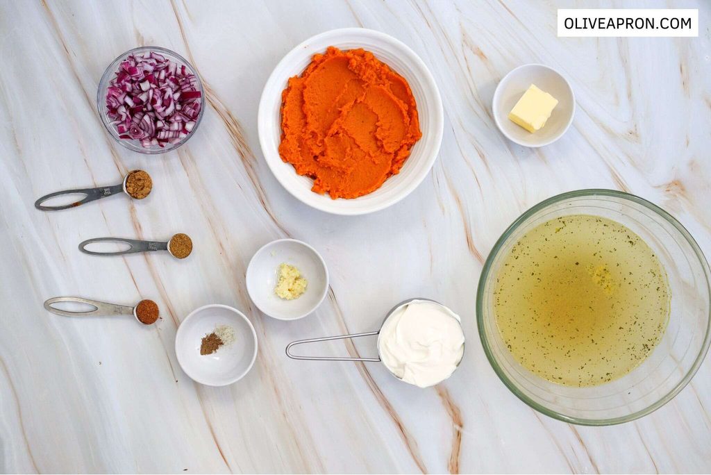 Pumpkin soup ingredients