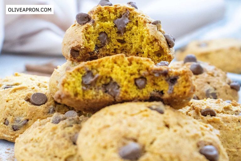 07 soft pumpkin chocolate chip cookie close up